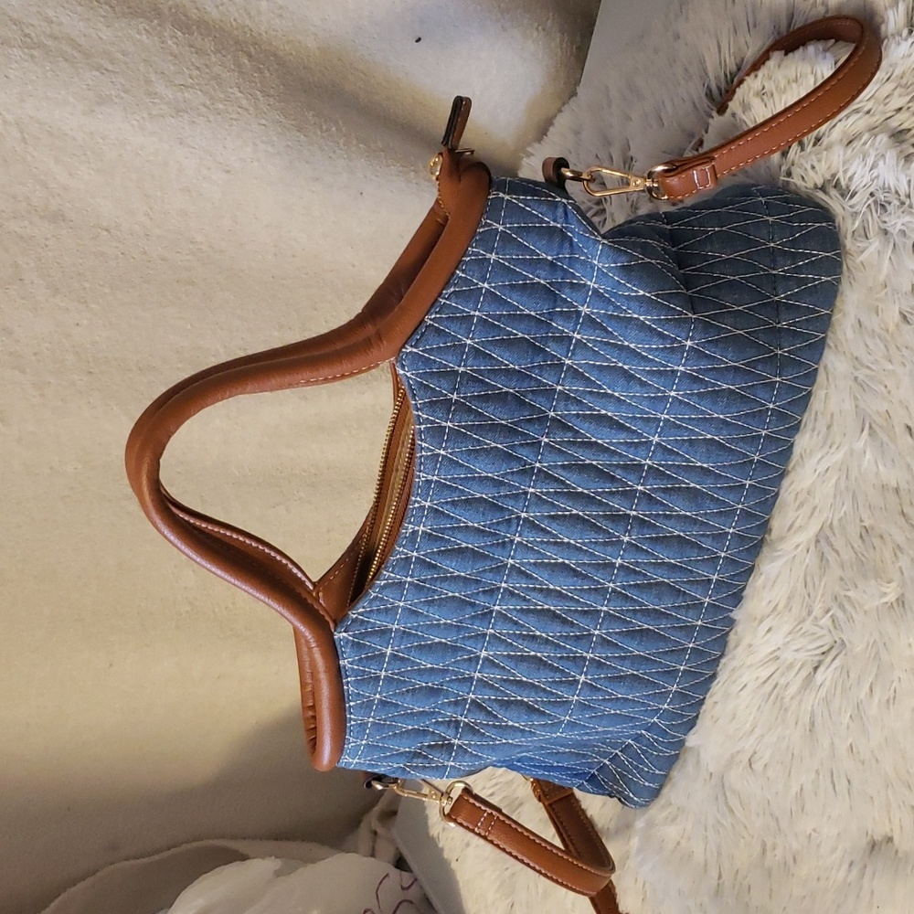 Quilted Denim Bag with straps